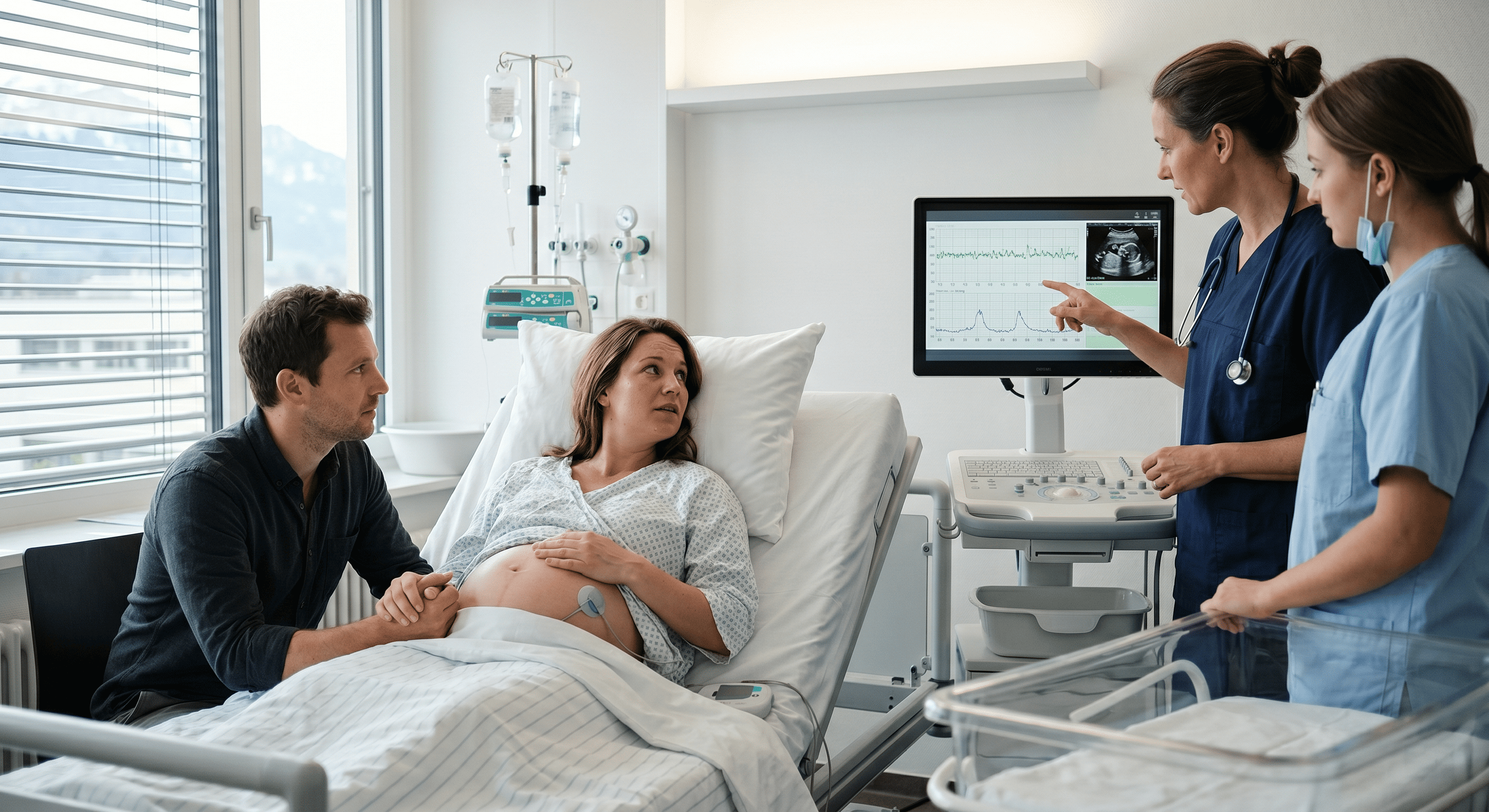 Consultation prénatale avec échographie de jumeaux en Suisse pour assurance situations spéciales